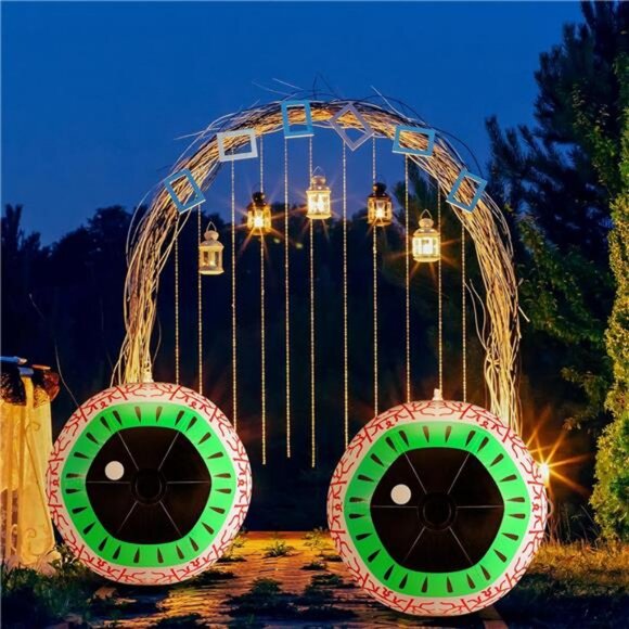 2 Pack Halloween Inflatable Large Eyeball Decoration 24'' Giant Blow up - Picture 4 of 7